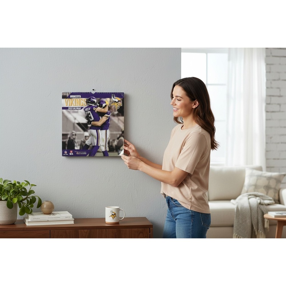 Turner Minnesota Vikings Wall Calendar Purple Brand New 2019 NFL Collect